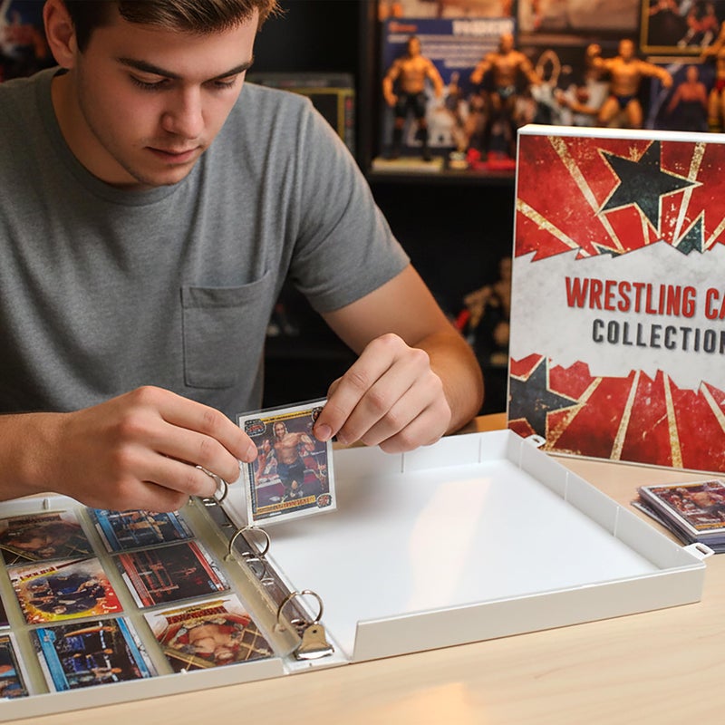 UniKeep حافظة بطاقات قابلة للتجميع بتصميم WWE WrestleMania من UniKeep - تأتي مع 20 صفحة بطاقات - Image 4